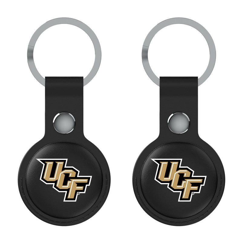 University of Central Florida Golden Knights Insignia AirTag Black Airtag Holder 2-Pack Flat.Jpg