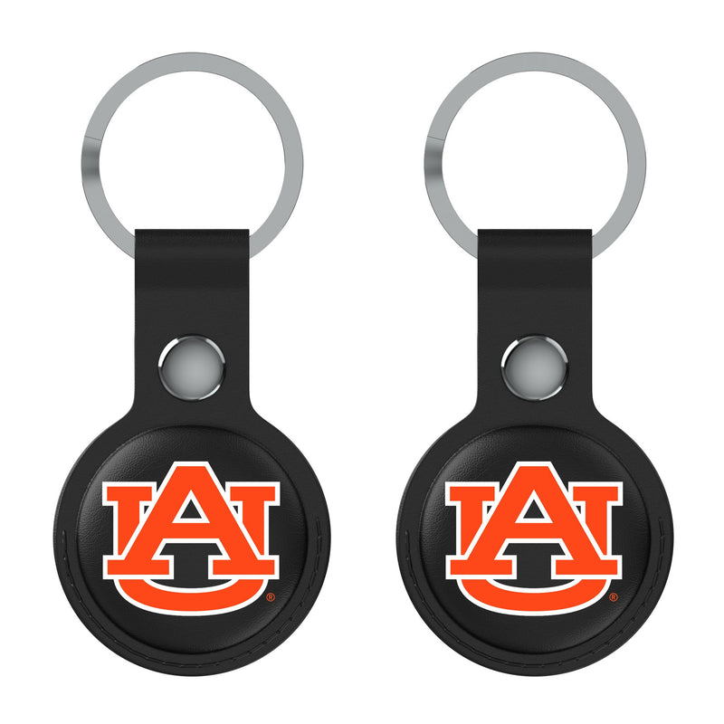 University of Auburn Tigers Insignia AirTag Black Airtag Holder 2-Pack Flat.Jpg