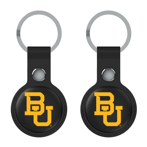 Baylor University Bears Insignia AirTag Black Airtag Holder 2-Pack Flat.Jpg