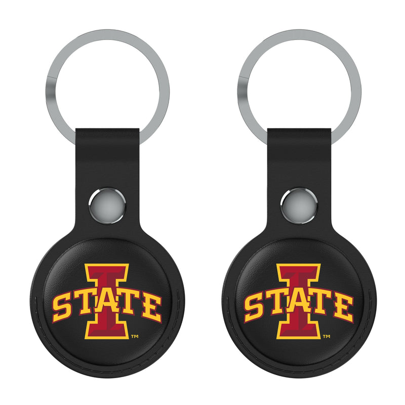 Iowa State University Cyclones Insignia AirTag Black Airtag Holder 2-Pack Flat.Jpg