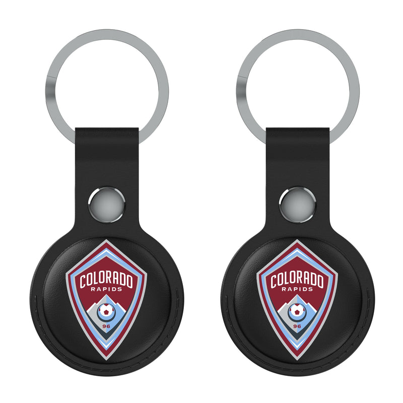 Colorado Rapids  Insignia AirTag Black Airtag Holder 2-Pack Flat.Jpg