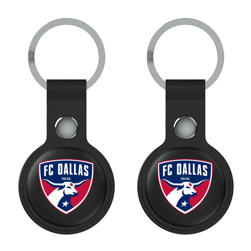 FC Dallas  Insignia AirTag Black Airtag Holder 2-Pack Flat.Jpg