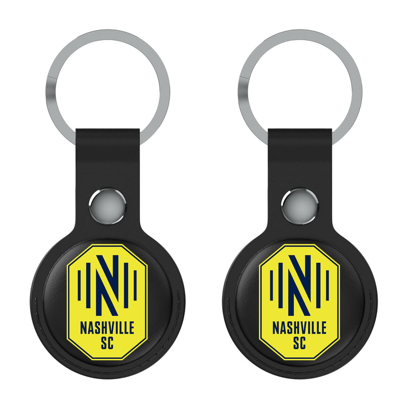 Nashville SC  Insignia AirTag Black Airtag Holder 2-Pack Flat.Jpg