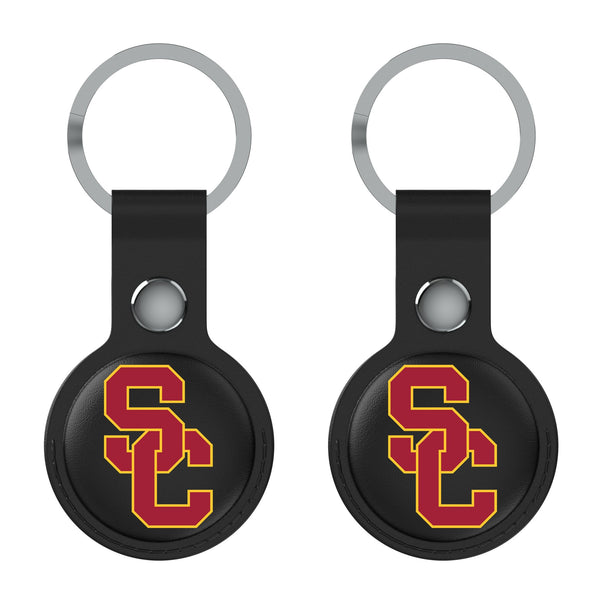 University of Southern California Trojans Insignia AirTag Black Airtag Holder 2-Pack Flat.Jpg