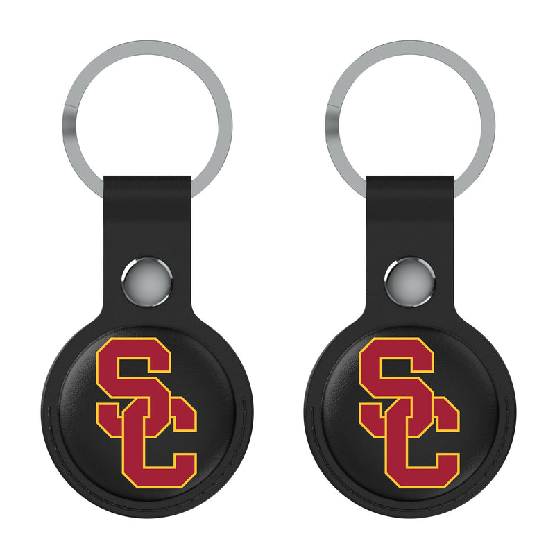 University of Southern California Trojans Insignia AirTag Black Airtag Holder 2-Pack Flat.Jpg