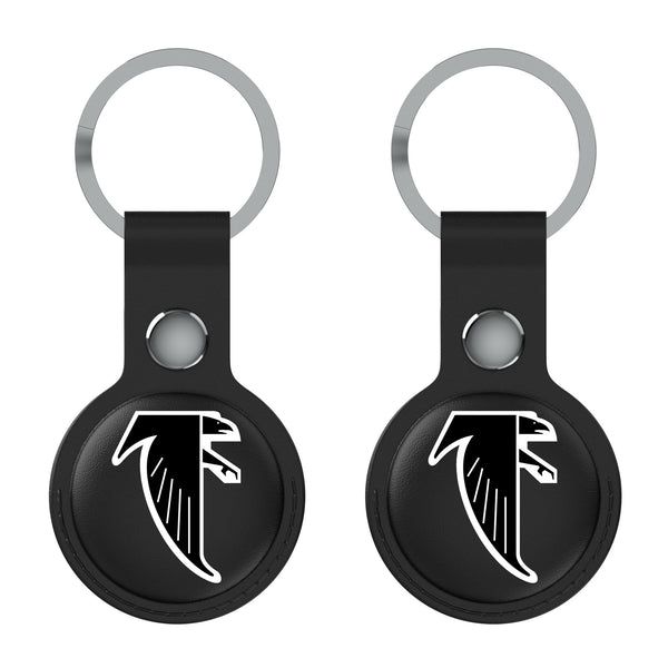 Atlanta Falcons Classic  Insignia AirTag Black Airtag Holder 2-Pack Flat.Jpg