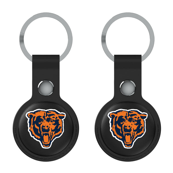 Chicago Bears 1946 Historic Collection Insignia AirTag Black Airtag Holder 2-Pack Flat.Jpg