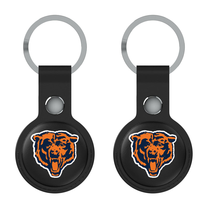 Chicago Bears 1946 Historic Collection Insignia AirTag Black Airtag Holder 2-Pack Flat.Jpg