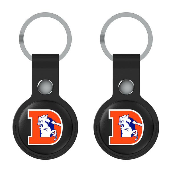 Denver Broncos 1993-1996 Historic Collection Insignia AirTag Black Airtag Holder 2-Pack Flat.Jpg