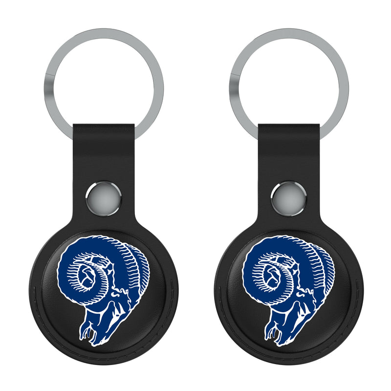 Los Angeles Rams Historic Collection Insignia AirTag Black Airtag Holder 2-Pack Flat.Jpg