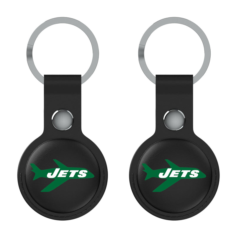 New York Jets 1963 Historic Collection Insignia AirTag Black Airtag Holder 2-Pack Flat.Jpg