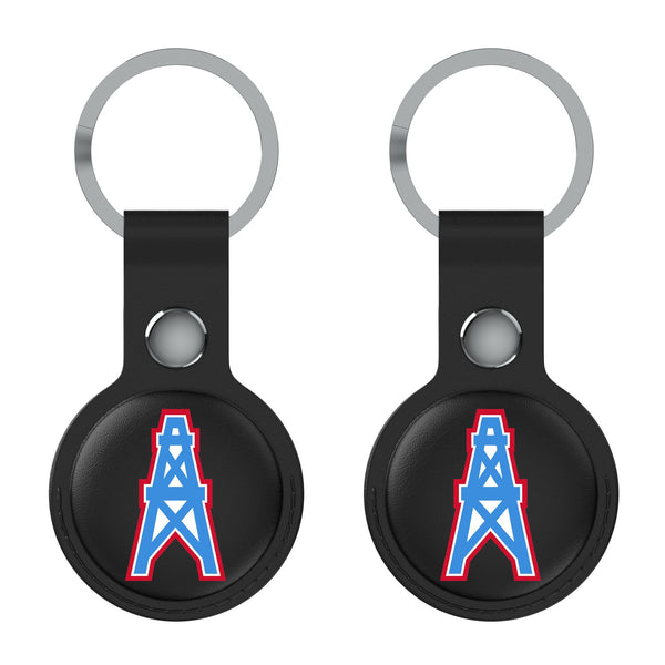 Houston Oilers Historic Collection Insignia AirTag Black Airtag Holder 2-Pack Flat.Jpg