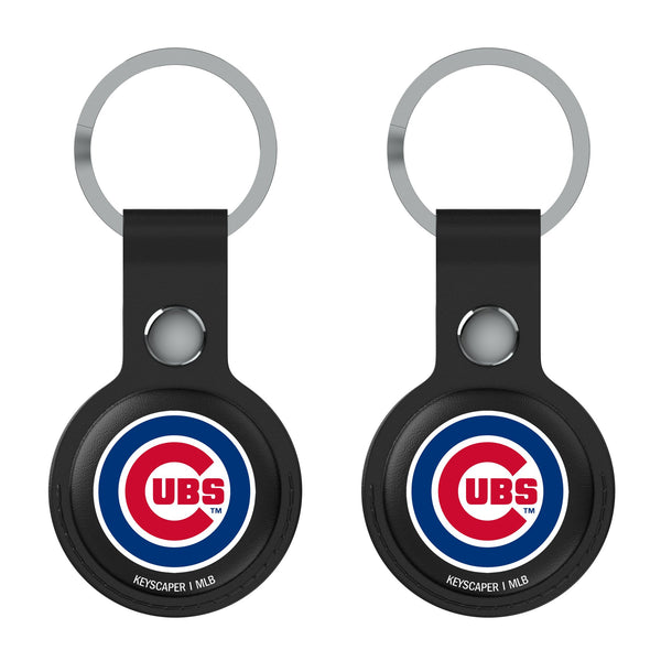 Chicago Cubs Insignia AirTag Black Airtag Holder 2-Pack Flat.Jpg