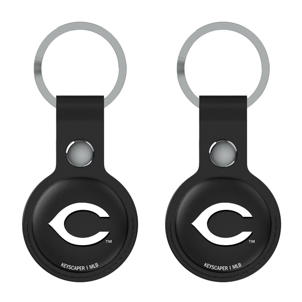 Cincinnati Reds Insignia AirTag Black Airtag Holder 2-Pack Flat.Jpg