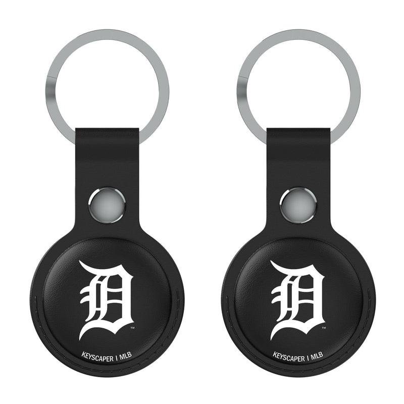 Detroit Tigers Insignia AirTag Black Airtag Holder 2-Pack Flat.Jpg