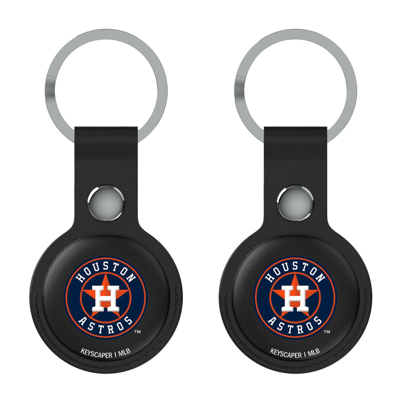 Houston Astros Insignia AirTag Black Airtag Holder 2-Pack Flat.Jpg