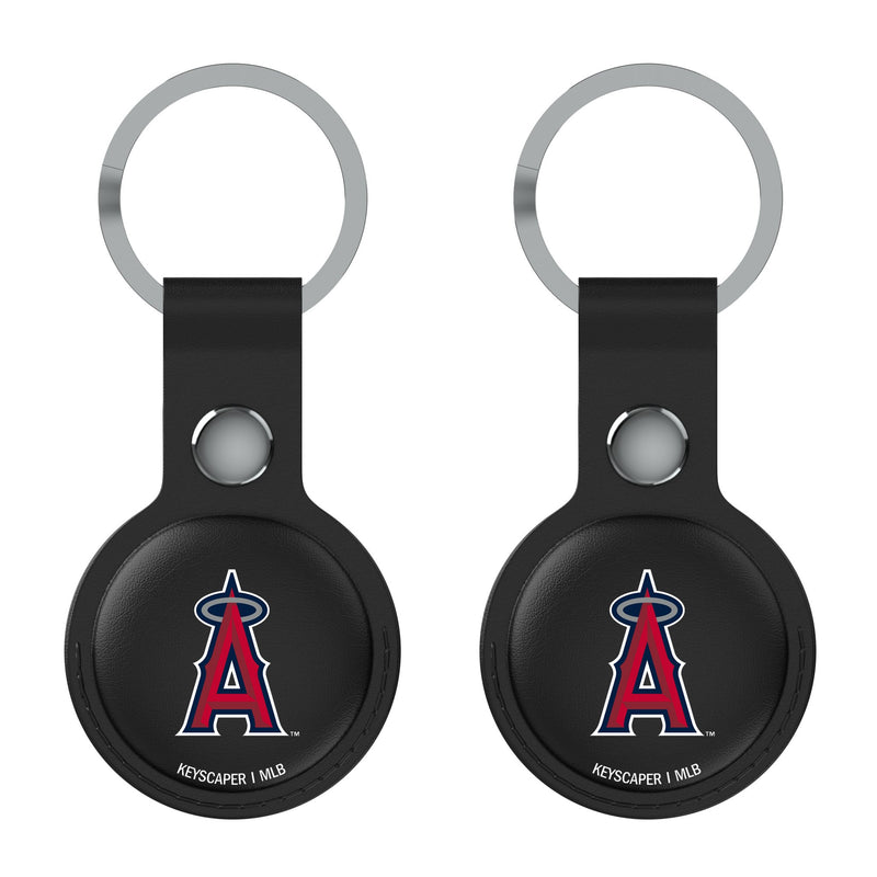 Los Angeles Angels Insignia AirTag Black Airtag Holder 2-Pack Flat.Jpg