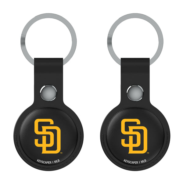 San Diego Padres Insignia AirTag Black Airtag Holder 2-Pack Flat.Jpg