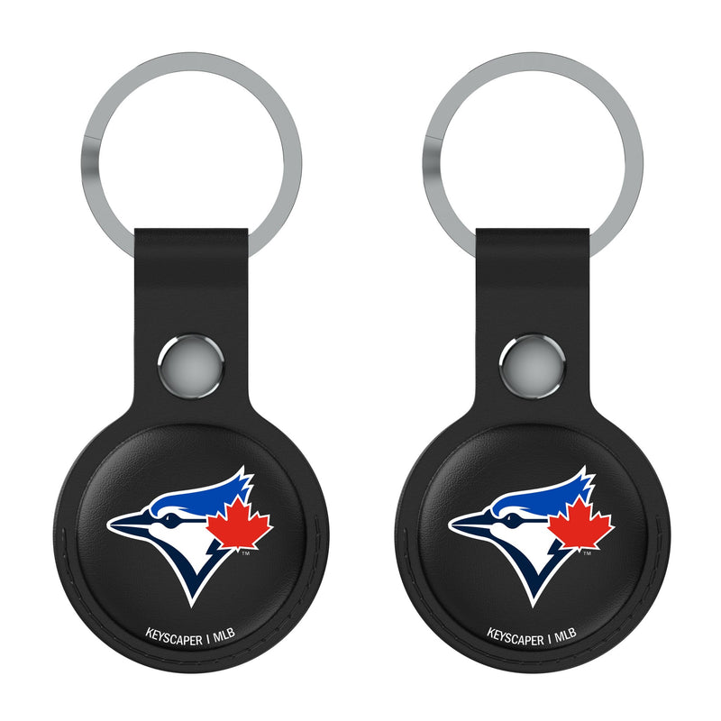 Toronto Blue Jays Insignia AirTag Black Airtag Holder 2-Pack Flat.Jpg