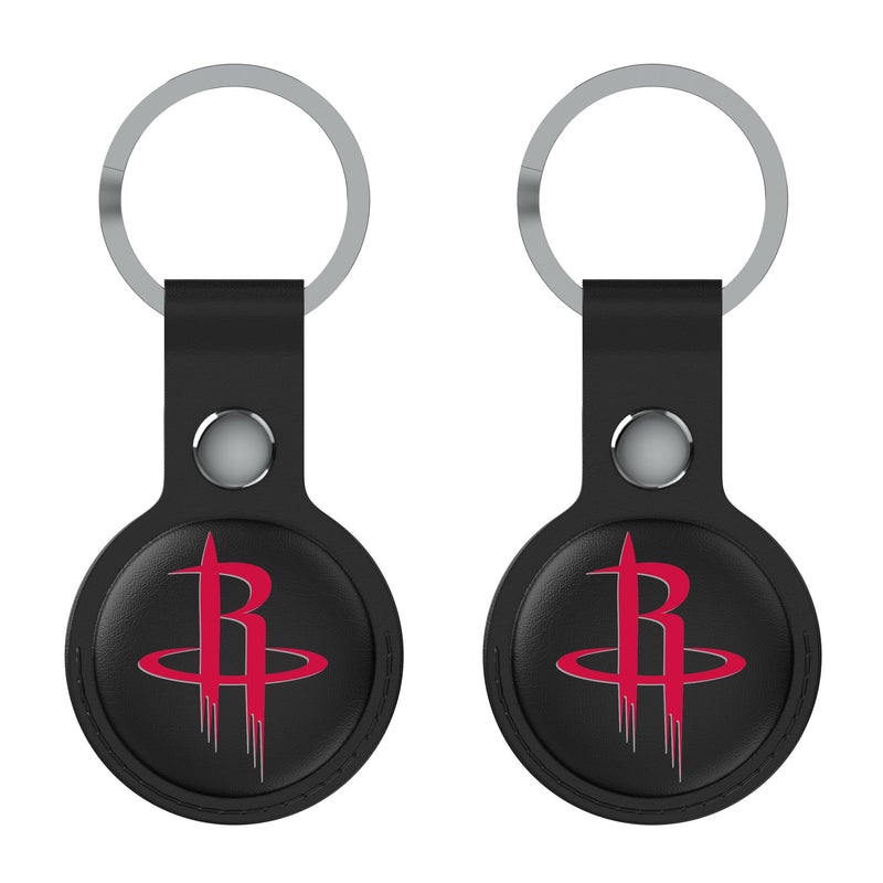 Houston Rockets Insignia AirTag Black Airtag Holder 2-Pack Flat.Jpg