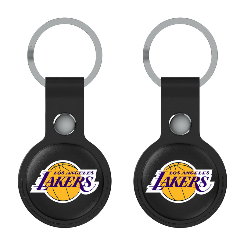 Los Angeles Lakers Insignia AirTag Black Airtag Holder 2-Pack Flat.Jpg