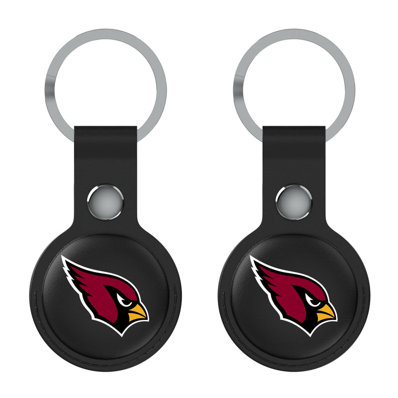 Arizona Cardinals Insignia AirTag Black Airtag Holder 2-Pack Flat.Jpg