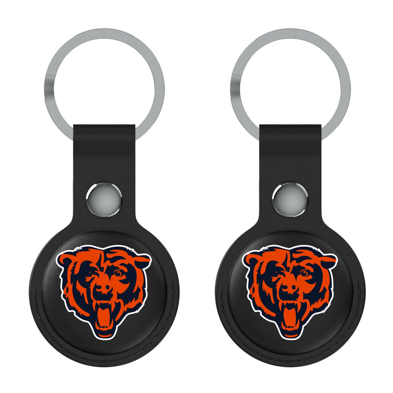 Chicago Bears Insignia AirTag Black Airtag Holder 2-Pack Flat.Jpg