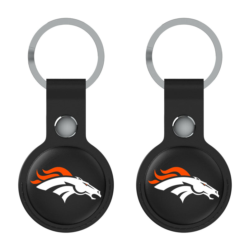 Denver Broncos Insignia AirTag Black Airtag Holder 2-Pack Flat.Jpg