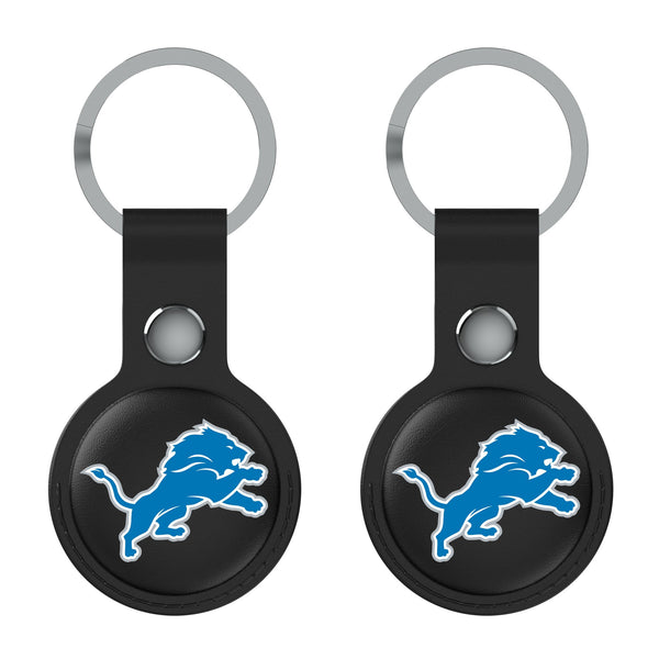 Detroit Lions Insignia AirTag Black Airtag Holder 2-Pack Flat.Jpg