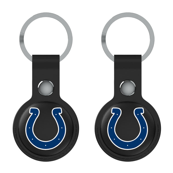 Indianapolis Colts Insignia AirTag Black Airtag Holder 2-Pack Flat.Jpg