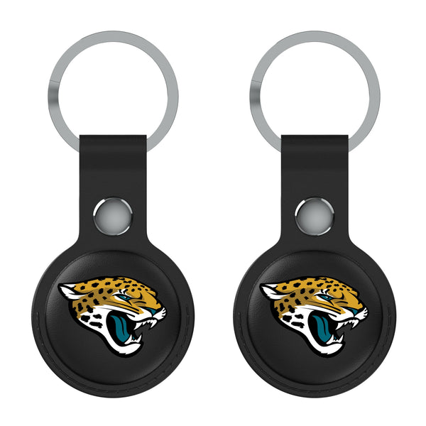 Jacksonville Jaguars Insignia AirTag Black Airtag Holder 2-Pack Flat.Jpg