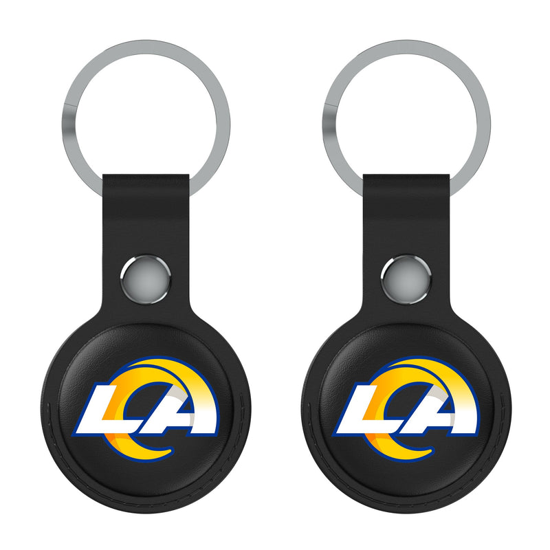 Los Angeles Rams Insignia AirTag Black Airtag Holder 2-Pack Flat.Jpg