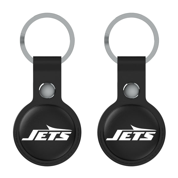 New York Jets Insignia AirTag Black Airtag Holder 2-Pack Flat.Jpg