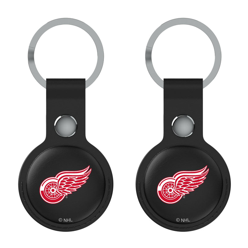 Detroit Red Wings Insignia AirTag Black Airtag Holder 2-Pack Flat.Jpg