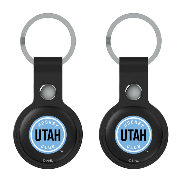 Utah Hockey Club Insignia AirTag Black Airtag Holder 2-Pack Flat.Jpg