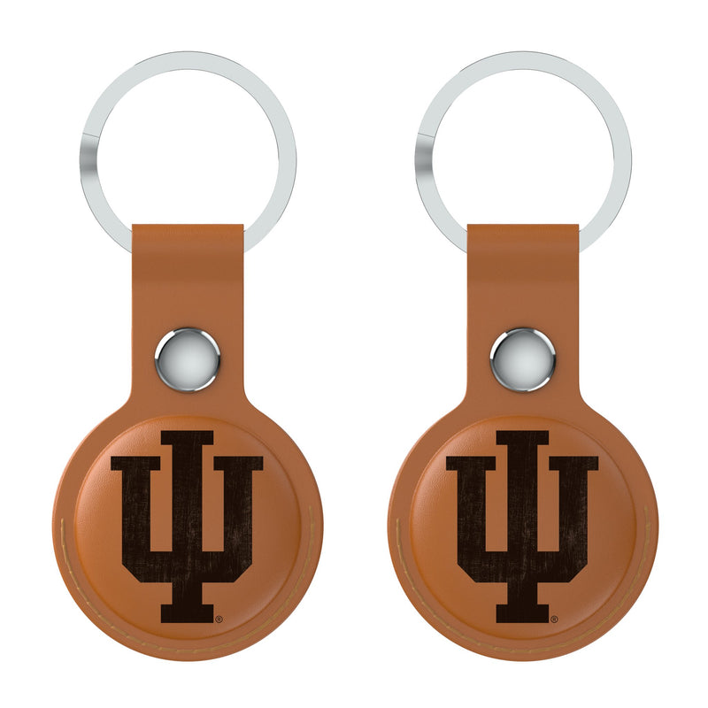 Indiana University Hoosiers Burn AirTag Brown Airtag Holder 2-Pack Flat.Jpg