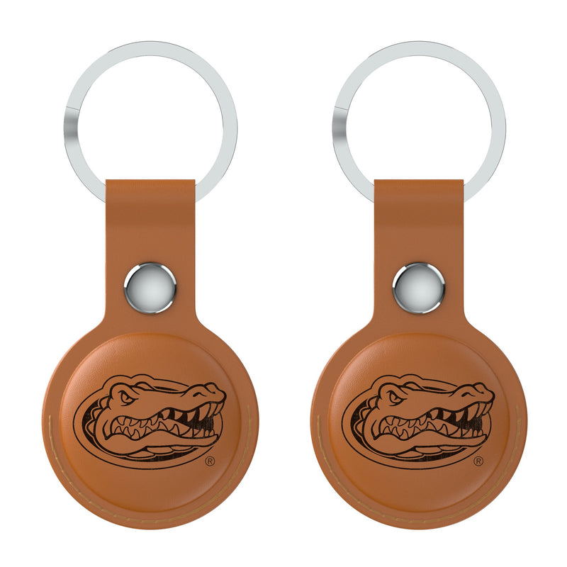 University of Florida Gators Burn AirTag Brown Airtag Holder 2-Pack Flat.Jpg