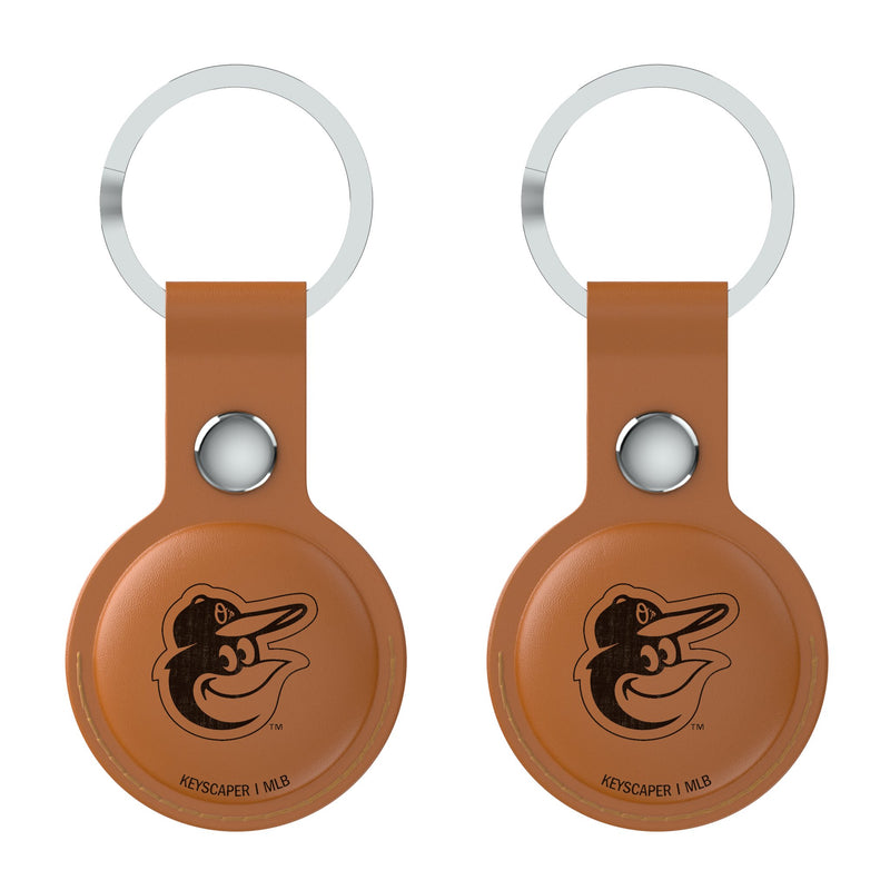 Baltimore Orioles Burn AirTag Brown Airtag Holder 2-Pack Flat.Jpg