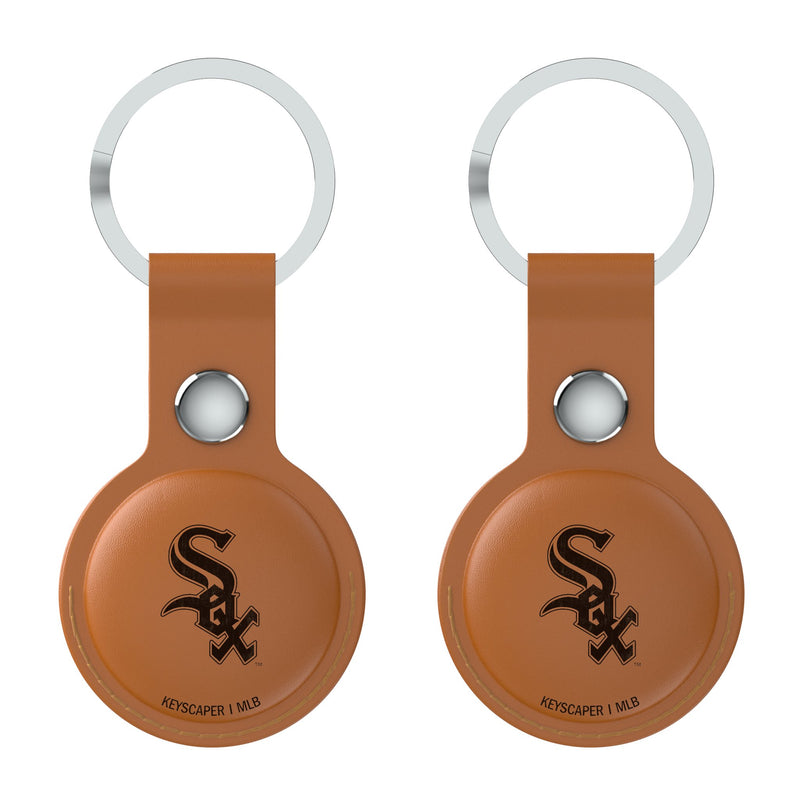 Chicago White Sox Burn AirTag Brown Airtag Holder 2-Pack Flat.Jpg