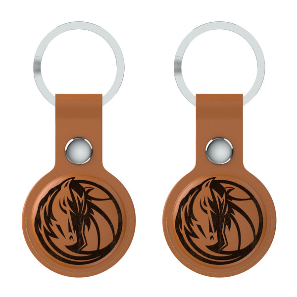 Dallas Mavericks Burn AirTag Brown Airtag Holder 2-Pack Flat.Jpg