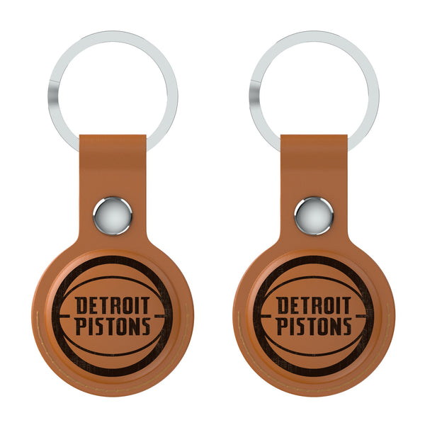 Detroit Pistons Burn AirTag Brown Airtag Holder 2-Pack Flat.Jpg