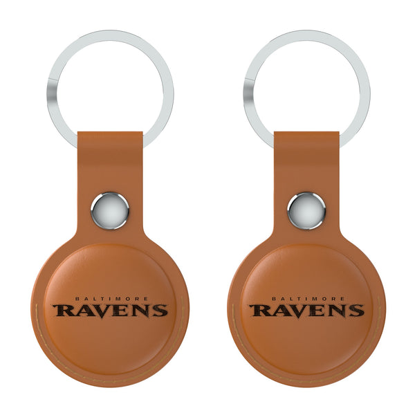 Baltimore Ravens Burn AirTag Brown Airtag Holder 2-Pack Flat.Jpg