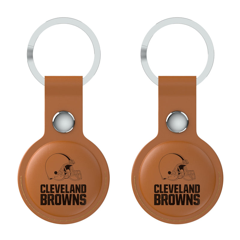 Cleveland Browns Burn AirTag Brown Airtag Holder 2-Pack Flat.Jpg