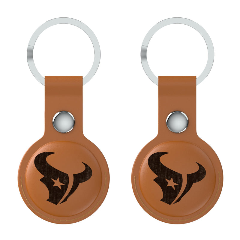 Houston Texans Burn AirTag Brown Airtag Holder 2-Pack Flat.Jpg