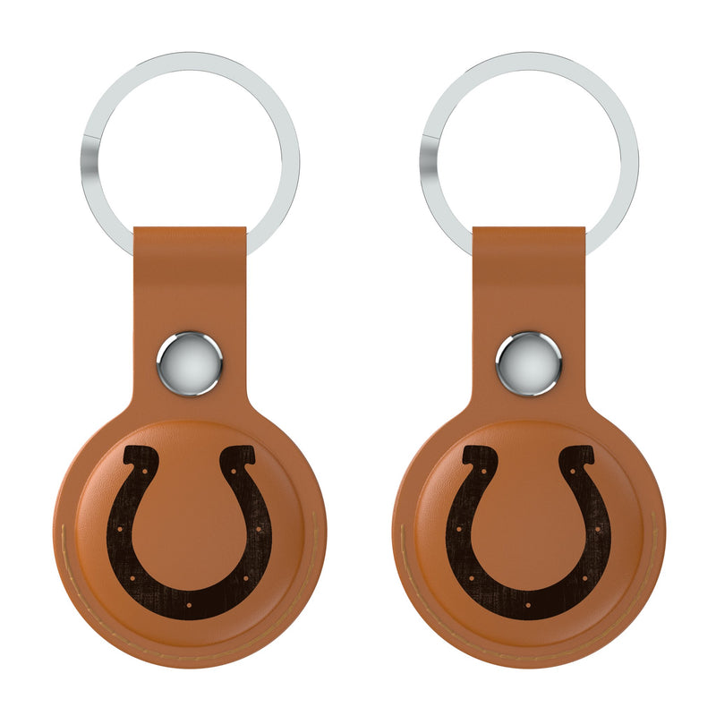 Indianapolis Colts Burn AirTag Brown Airtag Holder 2-Pack Flat.Jpg