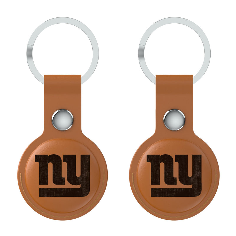 New York Giants Burn AirTag Brown Airtag Holder 2-Pack Flat.Jpg