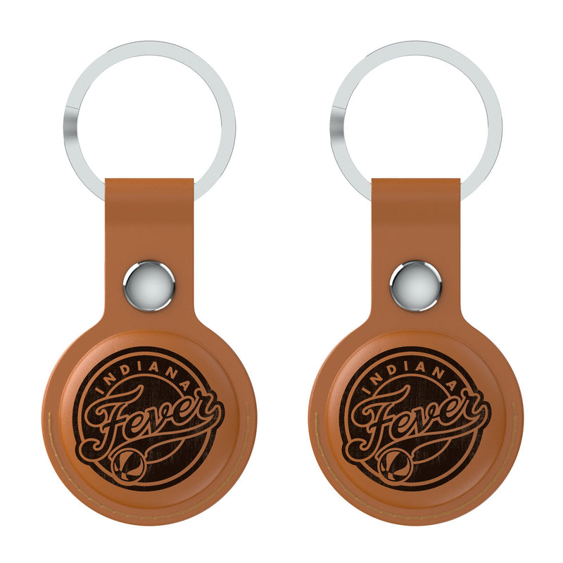 Indiana Fever Burn AirTag Brown Airtag Holder 2-Pack Flat.Jpg