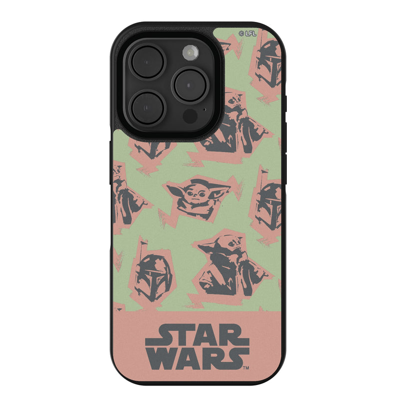 The Mandalorian Grogu Pattern iPhone Bump Phone Case