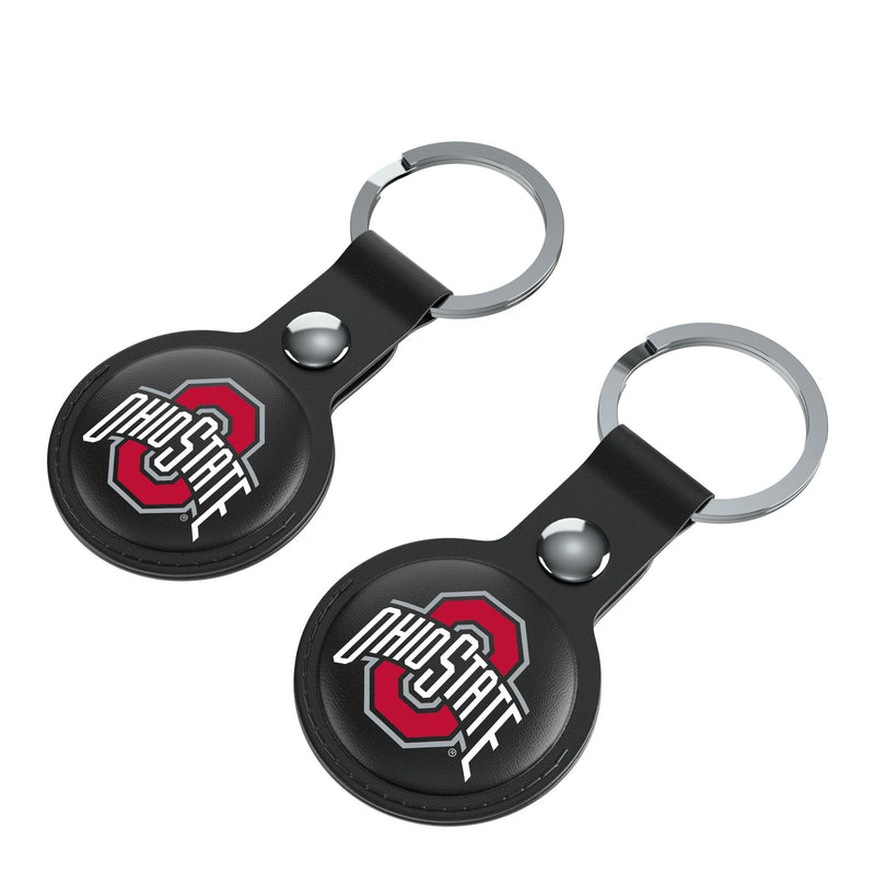 Ohio State University Buckeyes Insignia AirTag Black Airtag Holder 2-Pack Iso.Jpg