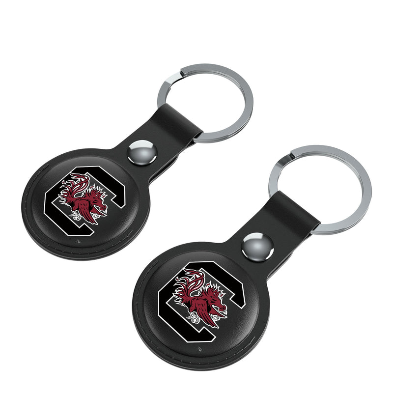 University of South Carolina Gamecocks Insignia AirTag Black Airtag Holder 2-Pack Iso.Jpg